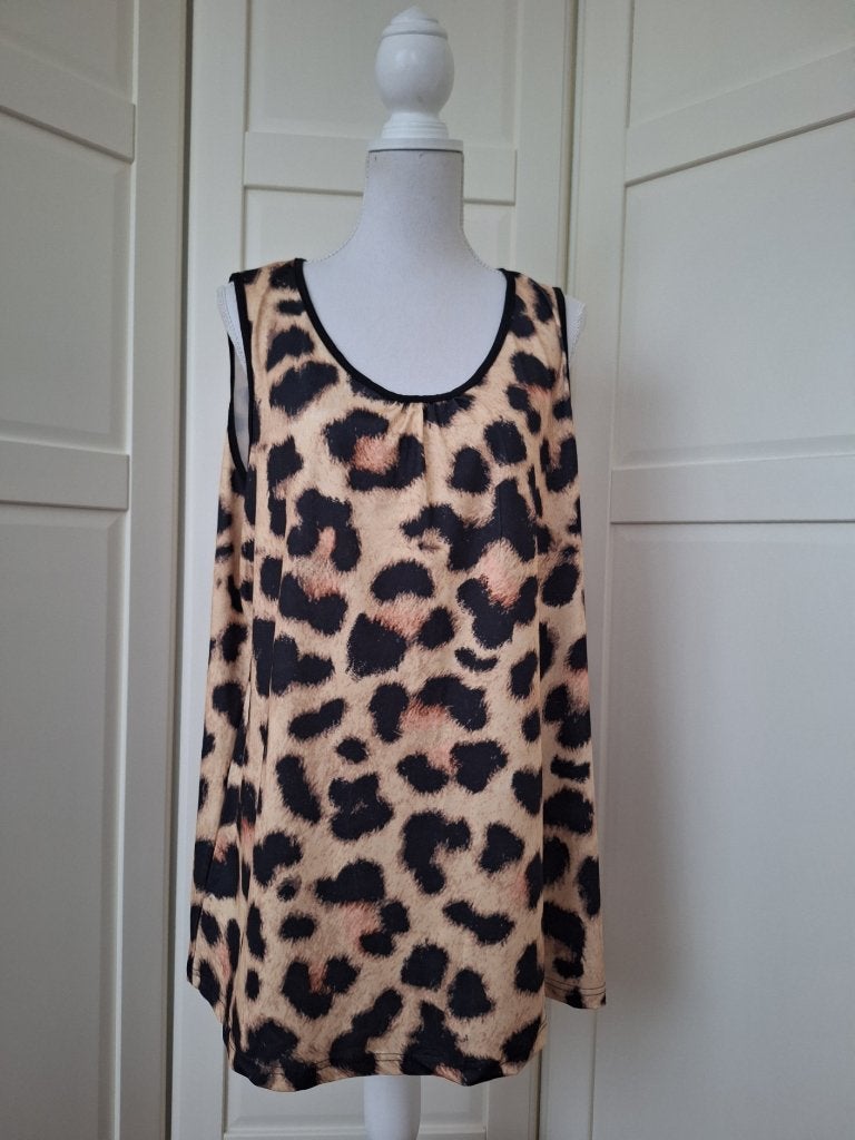 Chaos Monkey nieuwe mouwloze panter top 3XL XXL 48/50, Bruin, Maat 46/48 (XL) of groter, Nieuw, Ophalen of Verzenden
