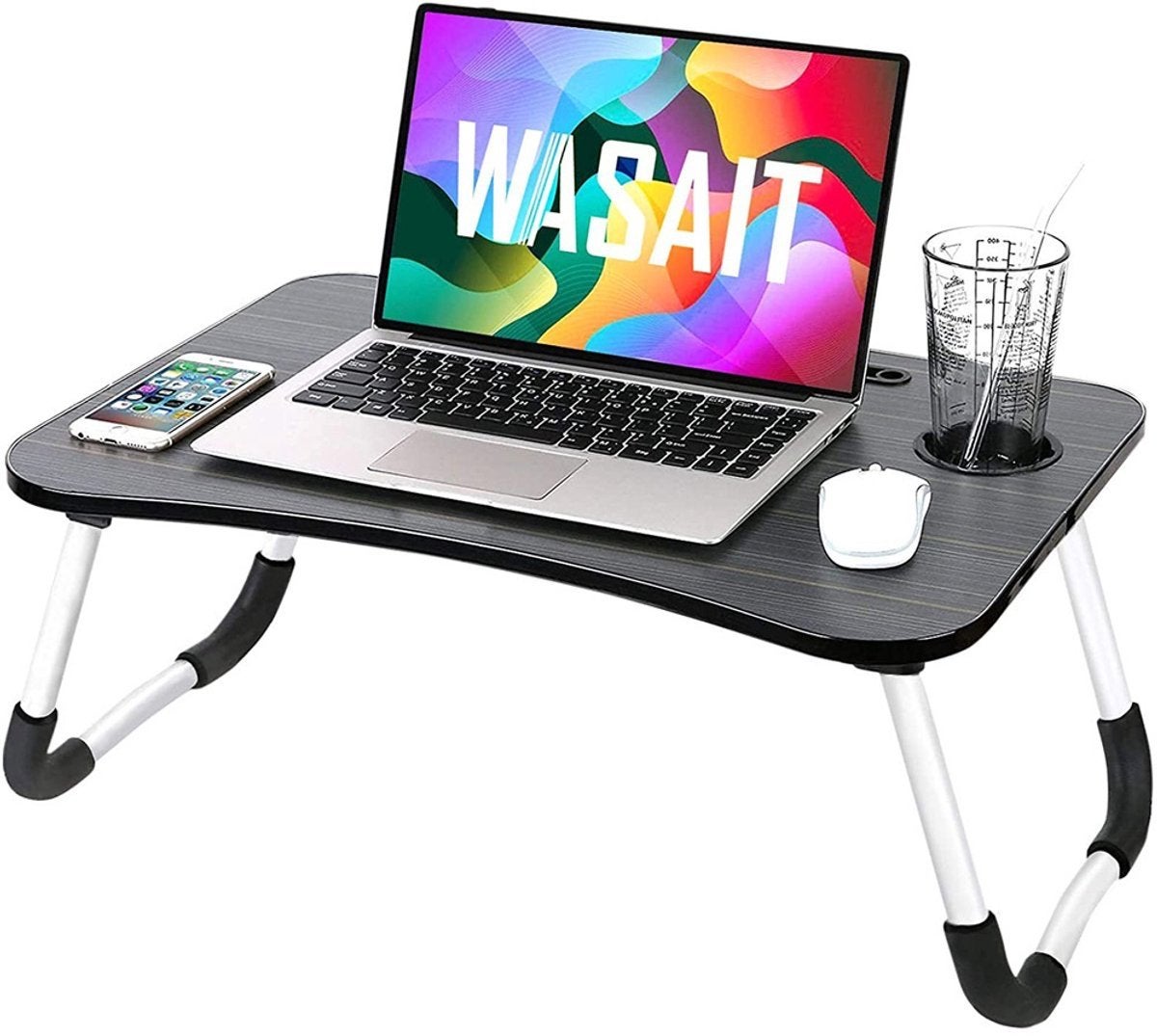 Opvouwbare laptoptafel voor bed en bank - Zwart, Minder dan 45 cm, FYSYOD, Nieuw, China