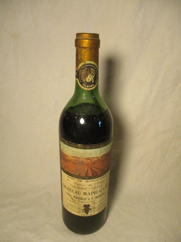 fles wijn 1962 Chateau Maine, Verzamelen, Ophalen of Verzenden, Frankrijk, Champagne