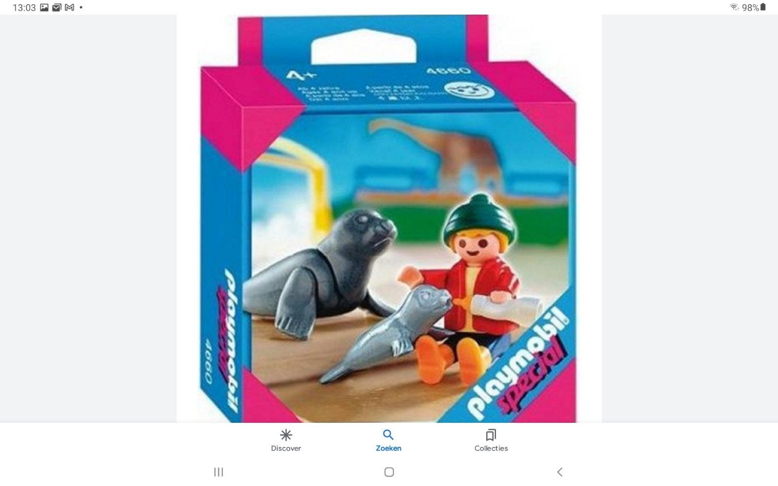 Playmobil Special 4660 Zeehondenverzorger met zeehonden, Ophalen of Verzenden, Zo goed als nieuw