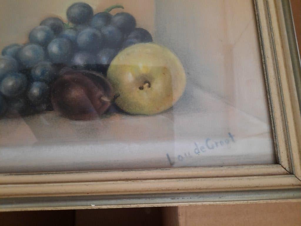 Lijst met prent lou de groot 1945, Ophalen of Verzenden, Gebruikt, Hout, Minder dan 50 cm