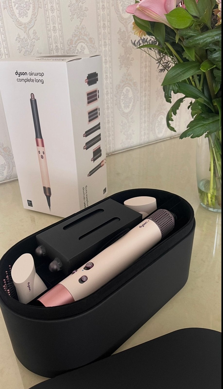Dyson Airwrap Ceramic Pink/Rose Gold, Ophalen of Verzenden, Zo goed als nieuw, Krultang of Stijltang