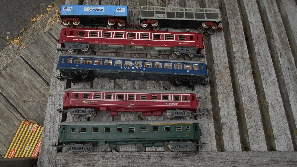 6 wagons HO Sncf NMBS Interfrigo autotransporter lima jouef, Gebruikt, Gelijkstroom, Jouef, Wagon