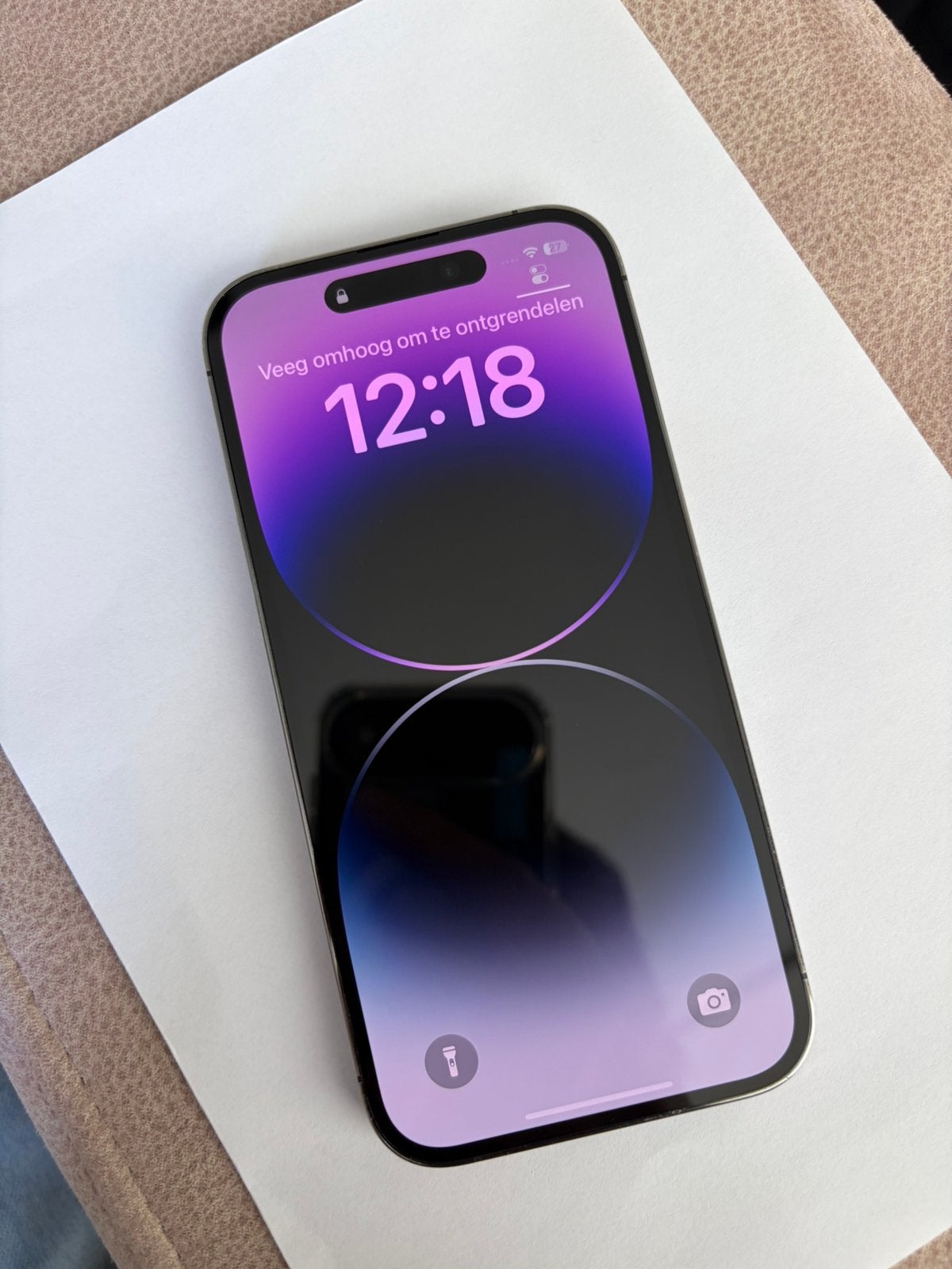 iPhone 14 Pro 128GB Deep Purple | Accu 100%, Ophalen, Paars, Zo goed als nieuw, 128 GB