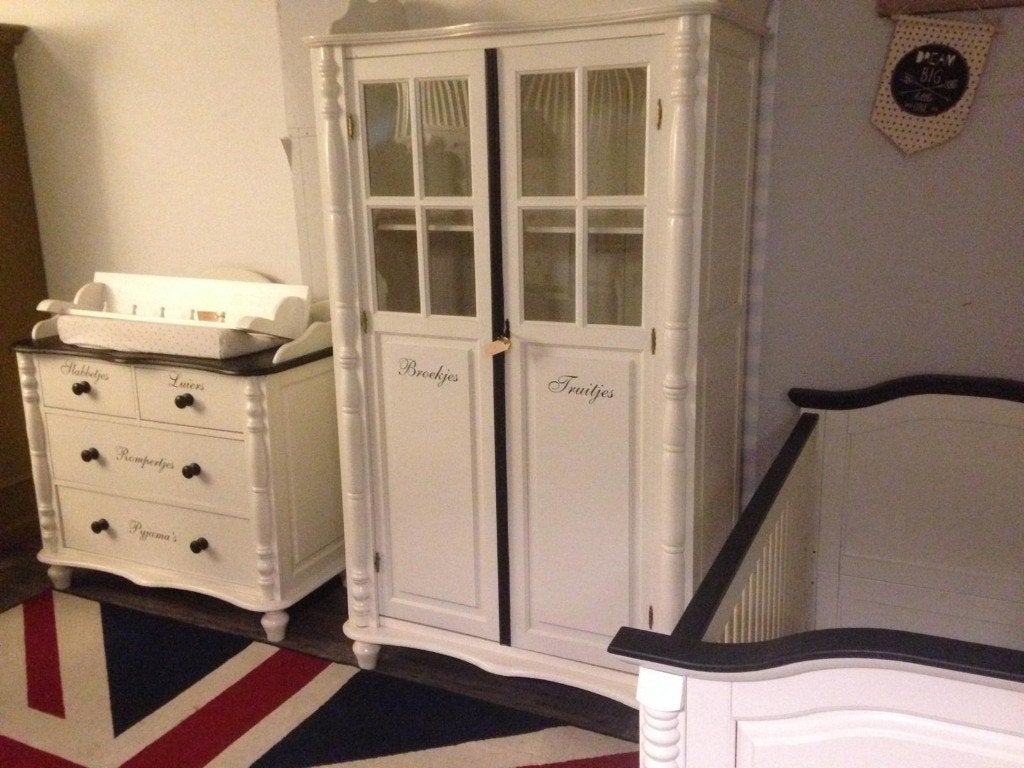 Te koop – complete landelijke babykamer, Ophalen, Gebruikt, Kast, 50 tot 70 cm
