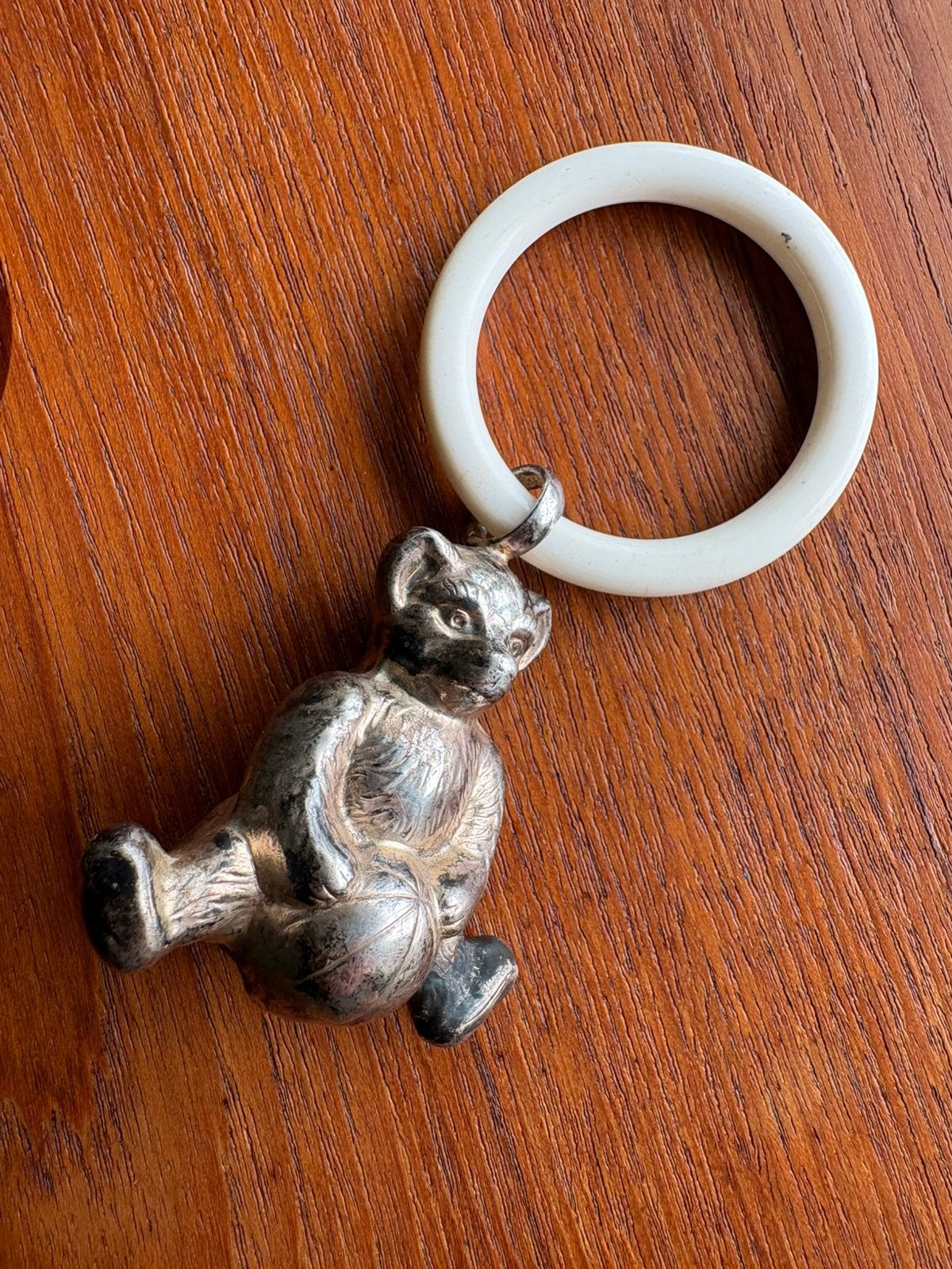 Zilveren of verzilverde rammelaar, Ophalen of Verzenden, Zo goed als nieuw, Zilver, Overige merken