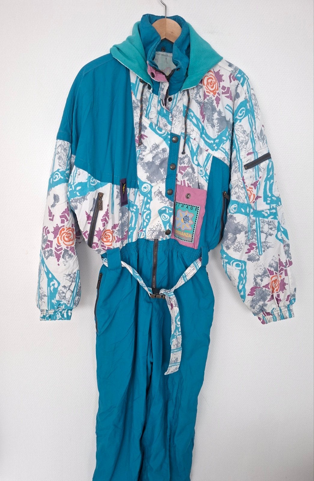 vintage skipak 48/L retro fout après-ski carnaval klunen, Sport en Fitness, Overige merken, 160 tot 180 cm, Ophalen of Verzenden