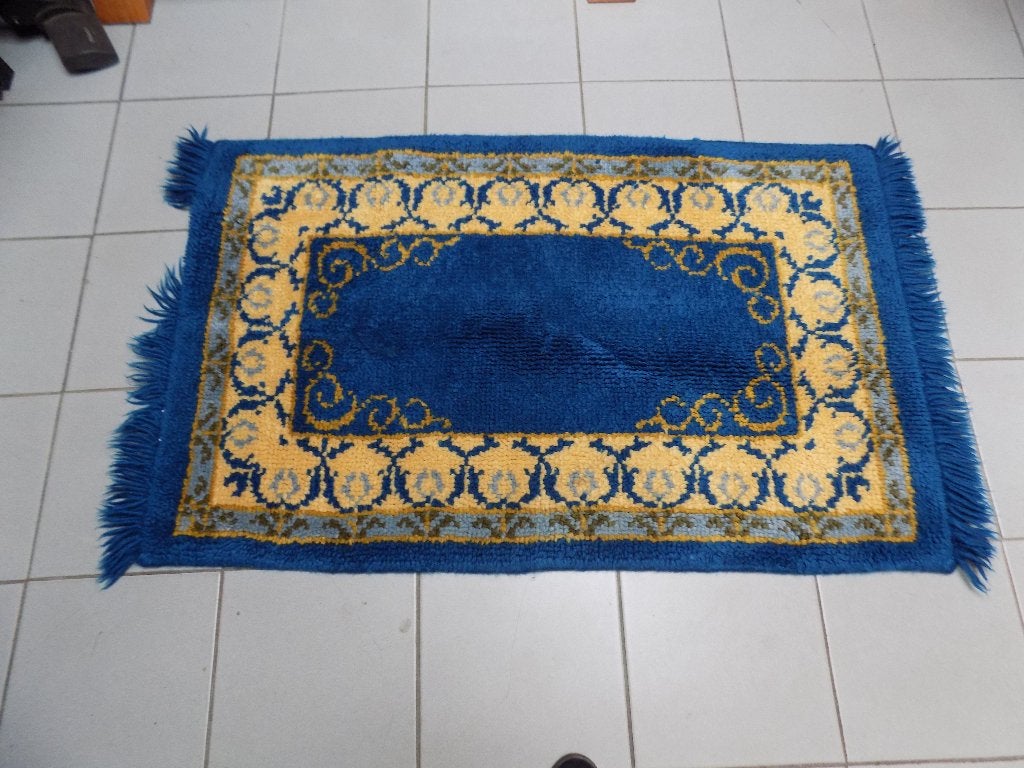 vloerkleed, Blauw, Gebruikt, 100 tot 150 cm, Rechthoekig
