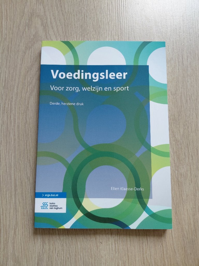 Voedingsleer voor zorg, welzijn en sport, Ophalen of Verzenden, Zo goed als nieuw, MBO, Bohn Stafleu van Loghum