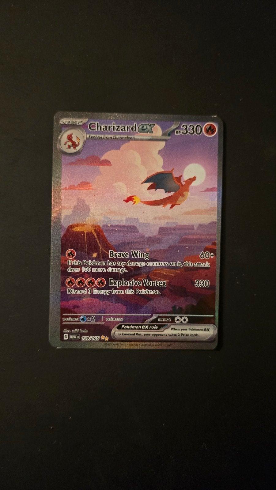 Oude Pokémon kaart Charizard 199/165 MISPRINT, Ophalen of Verzenden