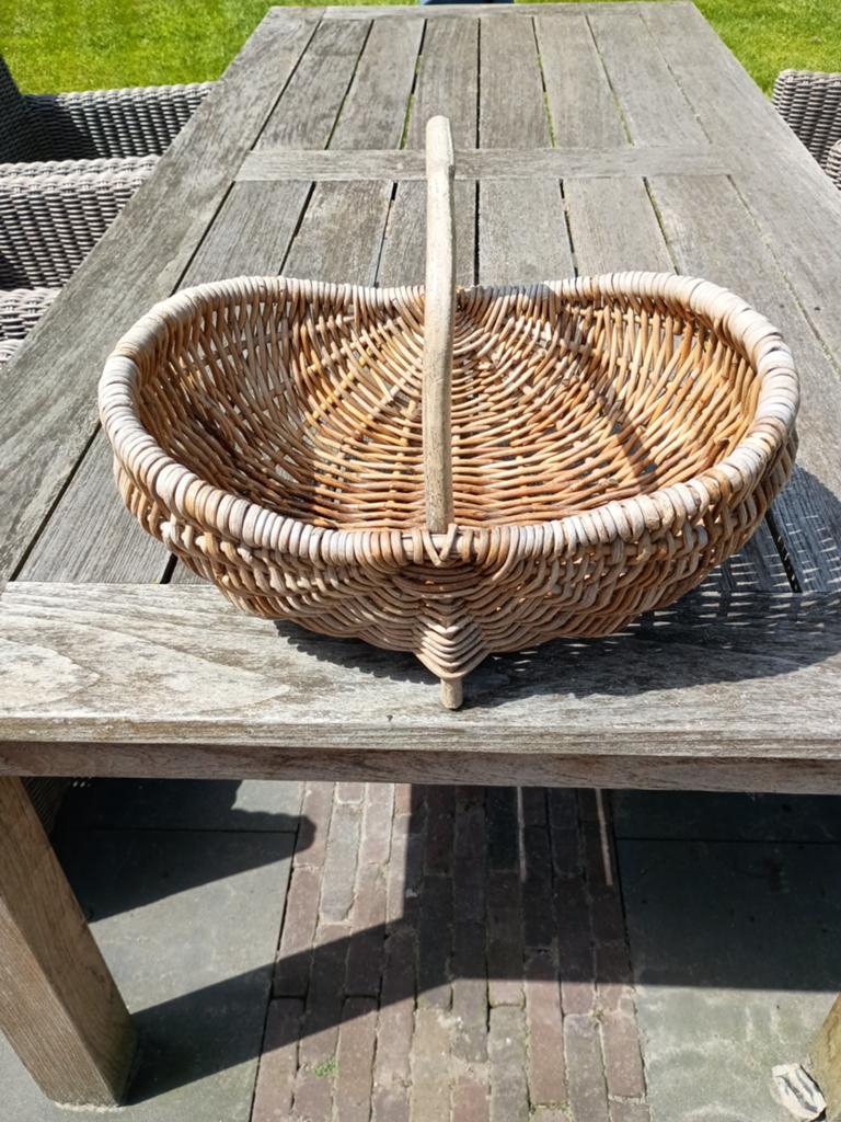 Oude rieten plukmand - Vintage mand, Ophalen