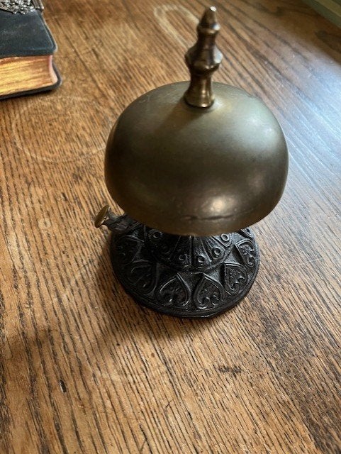 Antiek hotelbel receptiebel, Ophalen of Verzenden