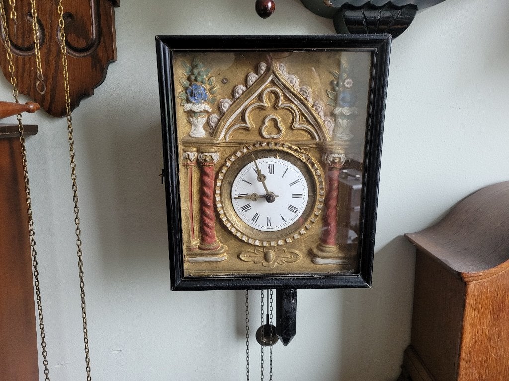Wandklok Oud / Antiek, Ophalen of Verzenden