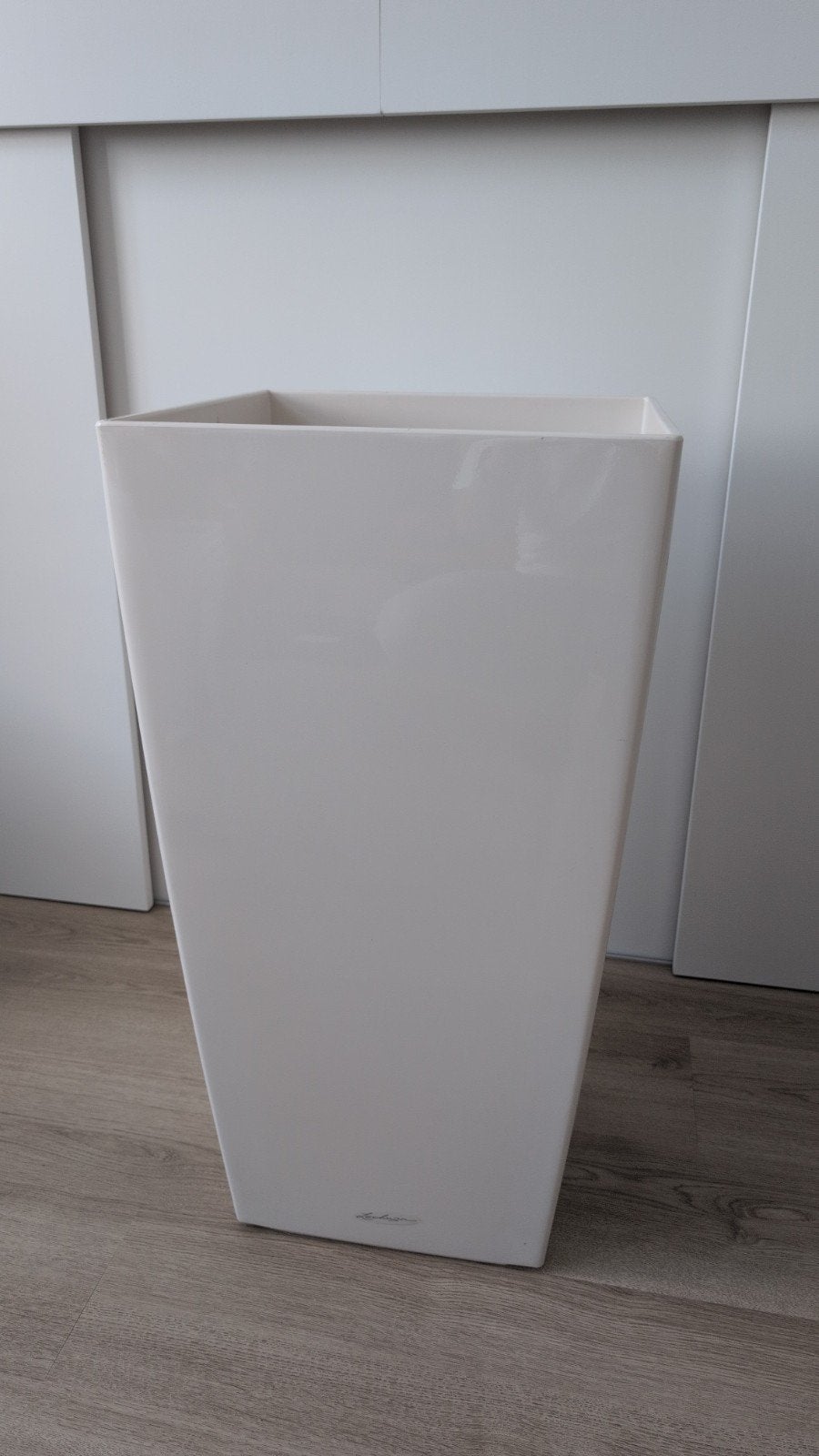 Lechuza Cubico plantenbak, hoogglans wit, 75x40cm, Kunststof, Minder dan 60 cm, Vierkant, Binnen
