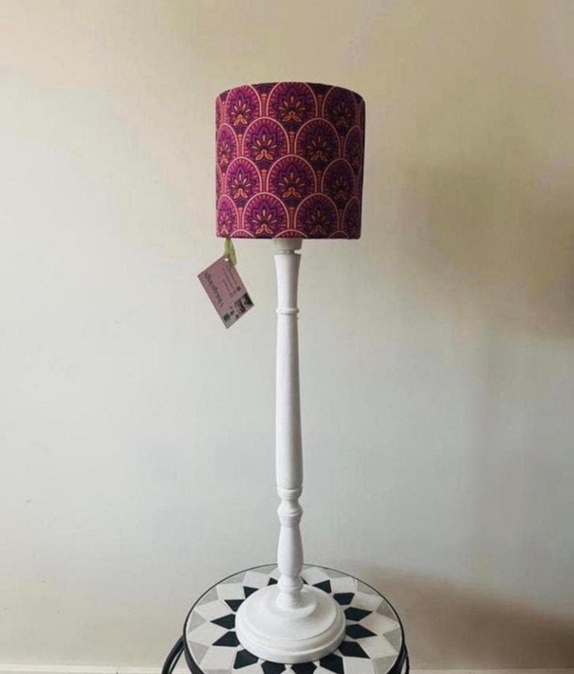 Leuke stijl retro lampenvoet HOOG EN NIEUW, Oranje, Ophalen of Verzenden, Zo goed als nieuw