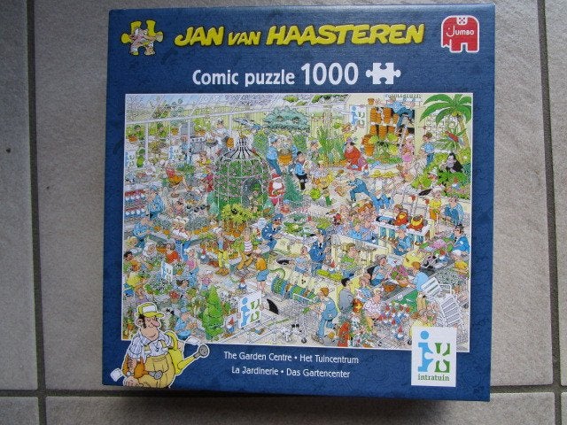 JAN VAN HAASTEREN : HET TUINCENTRUM 1000 stukjes nr.82080, Ophalen of Verzenden, 500 t/m 1500 stukjes, Zo goed als nieuw, Legpuzzel