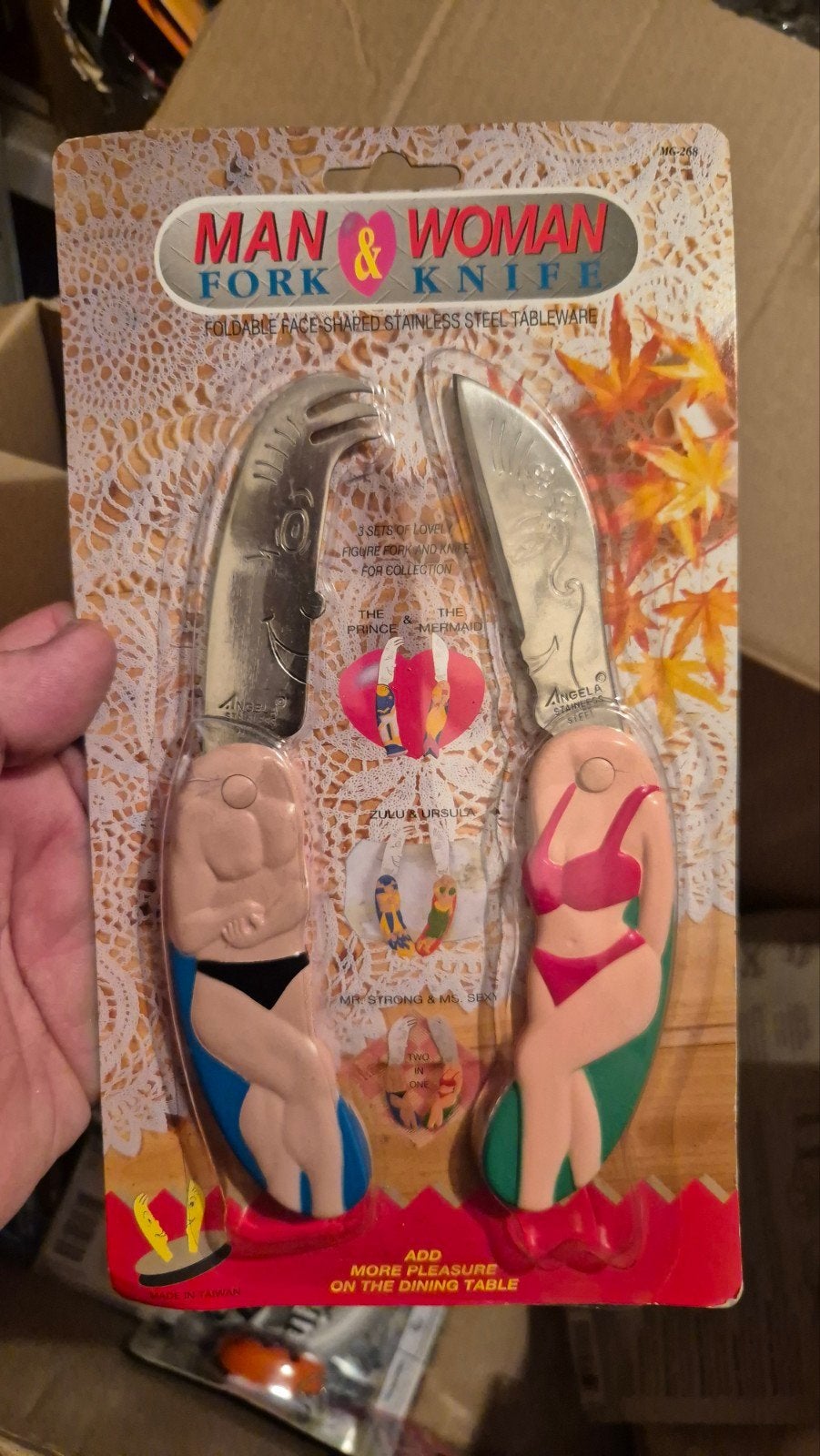 Man & Woman Bestekset - Uniek en Grappig Cadeau, Ophalen of Verzenden