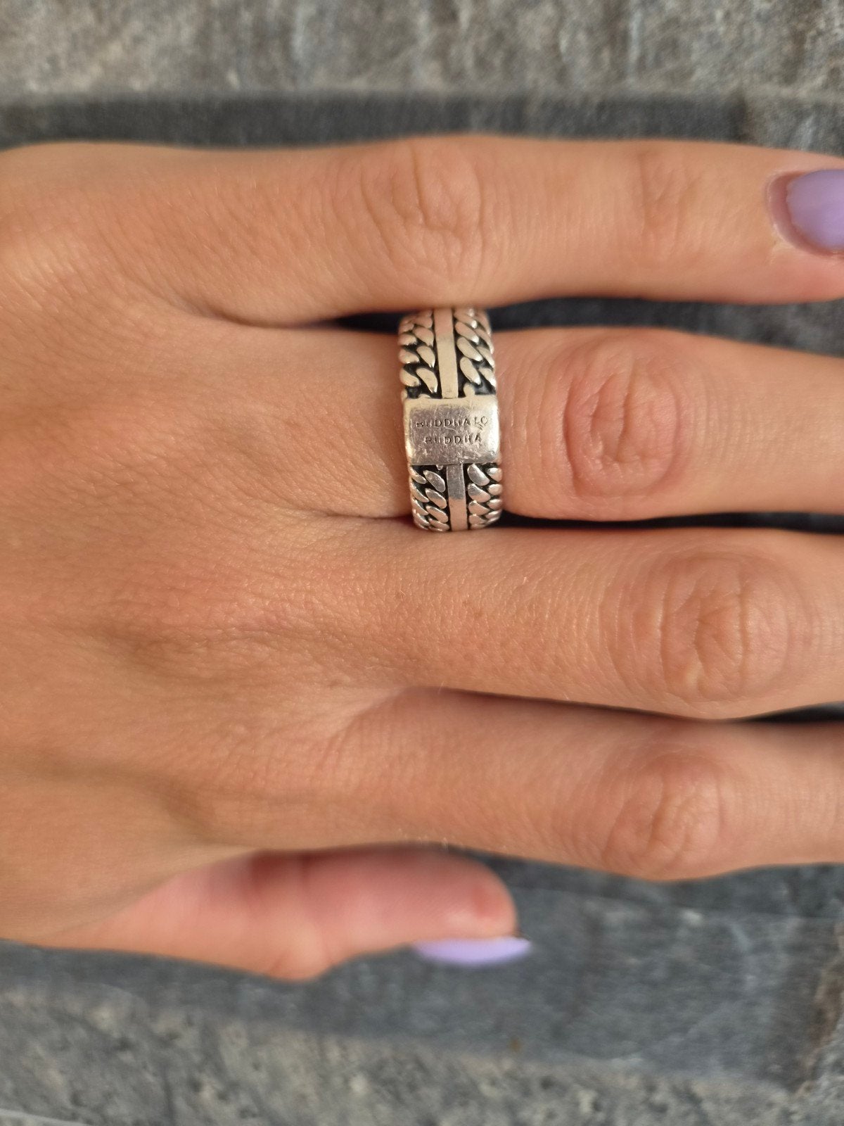 budha to budha ring, Sieraden, Tassen en Uiterlijk, Ringen, Ophalen of Verzenden, 17 tot 18, Dame, Zilver