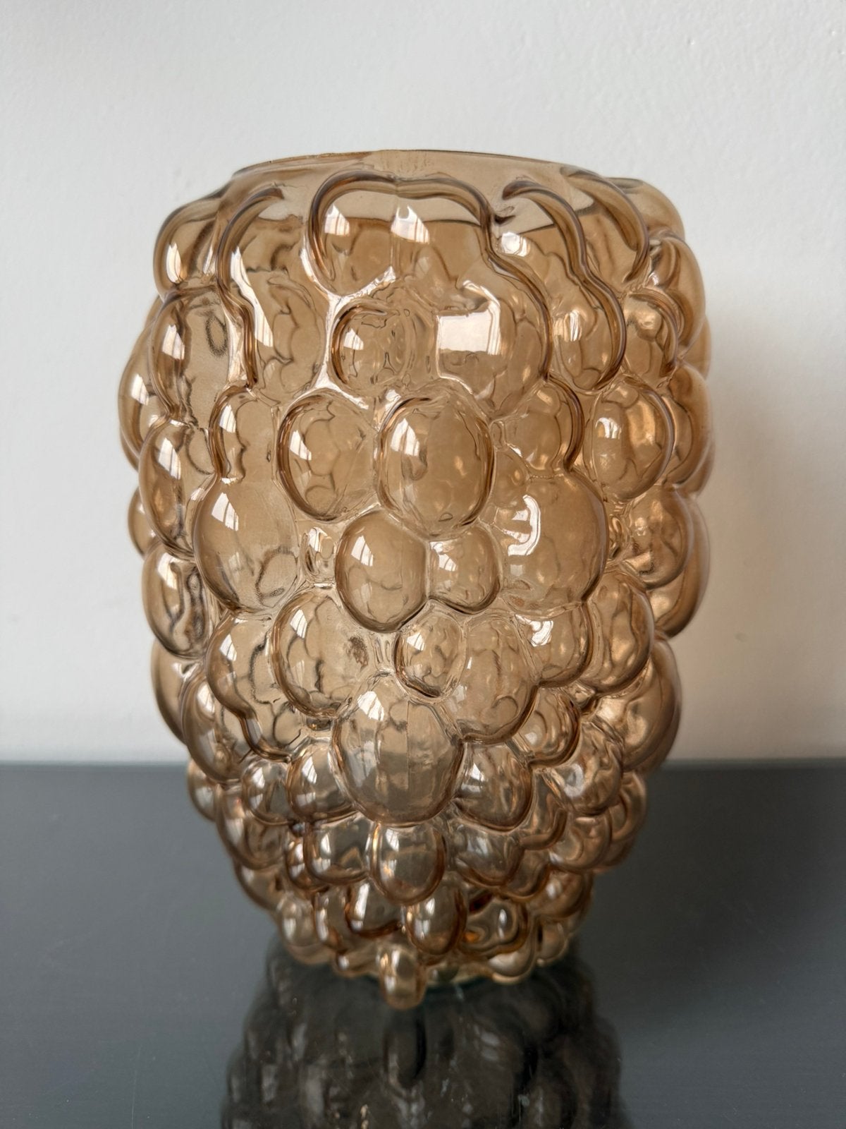 Vaas Light en Living Alfredo amber, Ophalen of Verzenden, Zo goed als nieuw, Glas