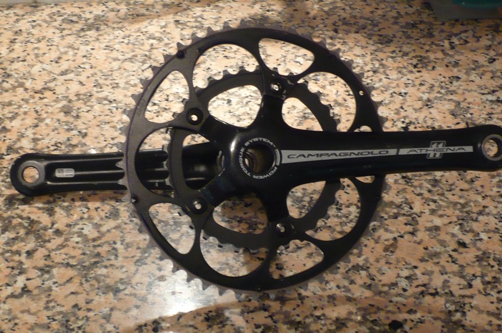 Crankstel CAMPAGNOLO ATHENA, Fietsen en Brommers, Fietsonderdelen, Gebruikt, Campagnolo, Aluminium, Racefiets