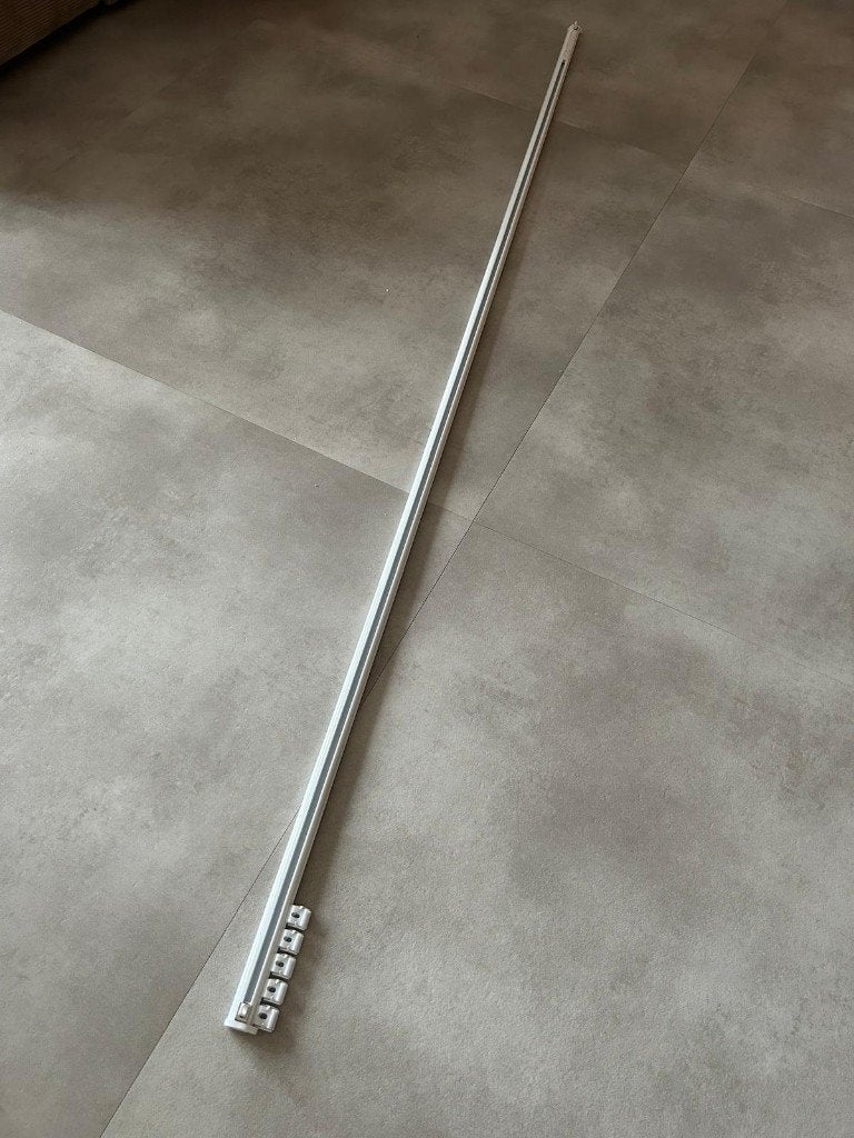Forest DS gordijnrail wit 190 cm met glijders, Ophalen, Overige merken, Wit, Metaal