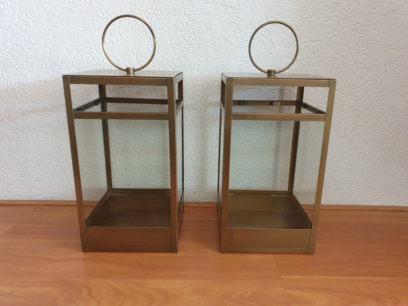 Set van 2 messing lantaarns van JYSK, Ophalen, Gebruikt, Lantaarn, Overige merken