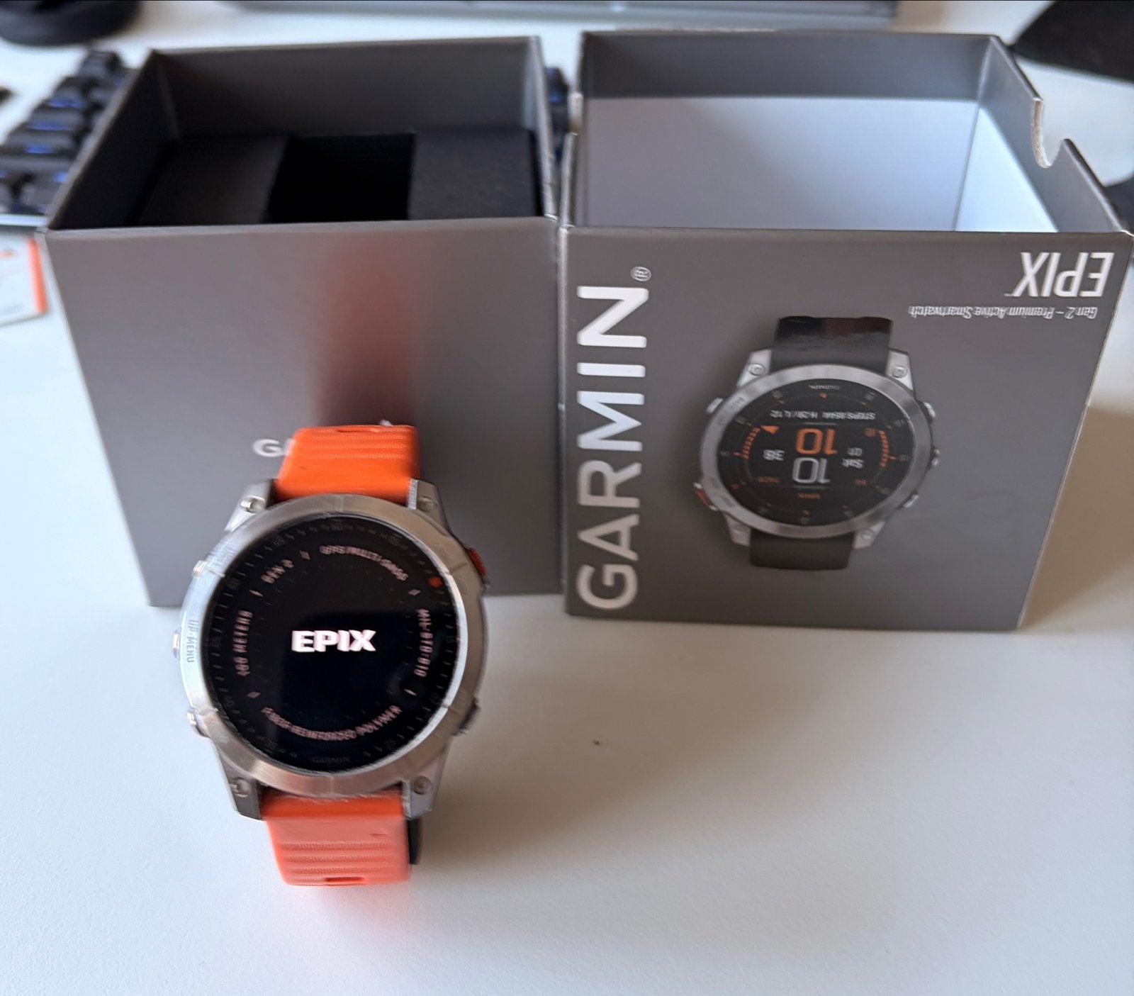 Garmin Epix Gen 2 Premium Active Smartwatch Oranje, Gebruikt, Oranje, Ophalen of Verzenden, Waterdicht