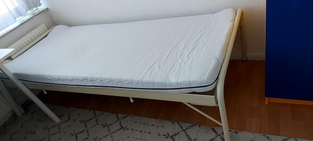Bed gratis ophalen, 90 cm, Eenpersoons, Wit, Ophalen of Verzenden
