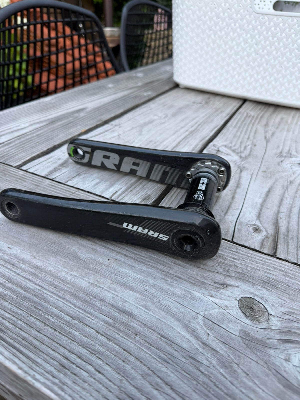 Sram carbon crankstel 172,5 mm, Ophalen of Verzenden, Zo goed als nieuw, Carbon