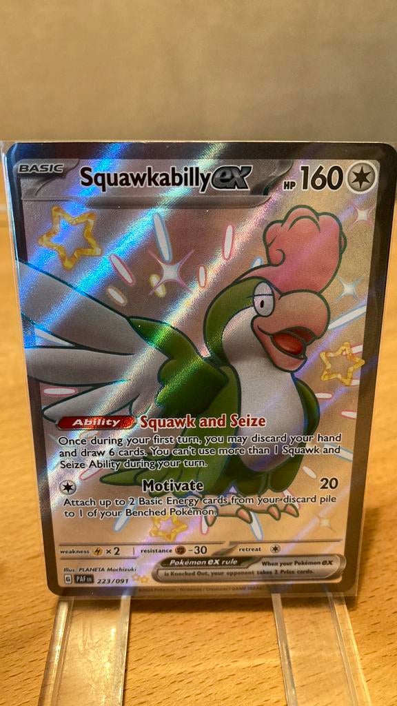 Pokemon Squawkabilly Ex Shiny 223/91 Paldean Fates 4,00 euro, Ophalen of Verzenden, Zo goed als nieuw