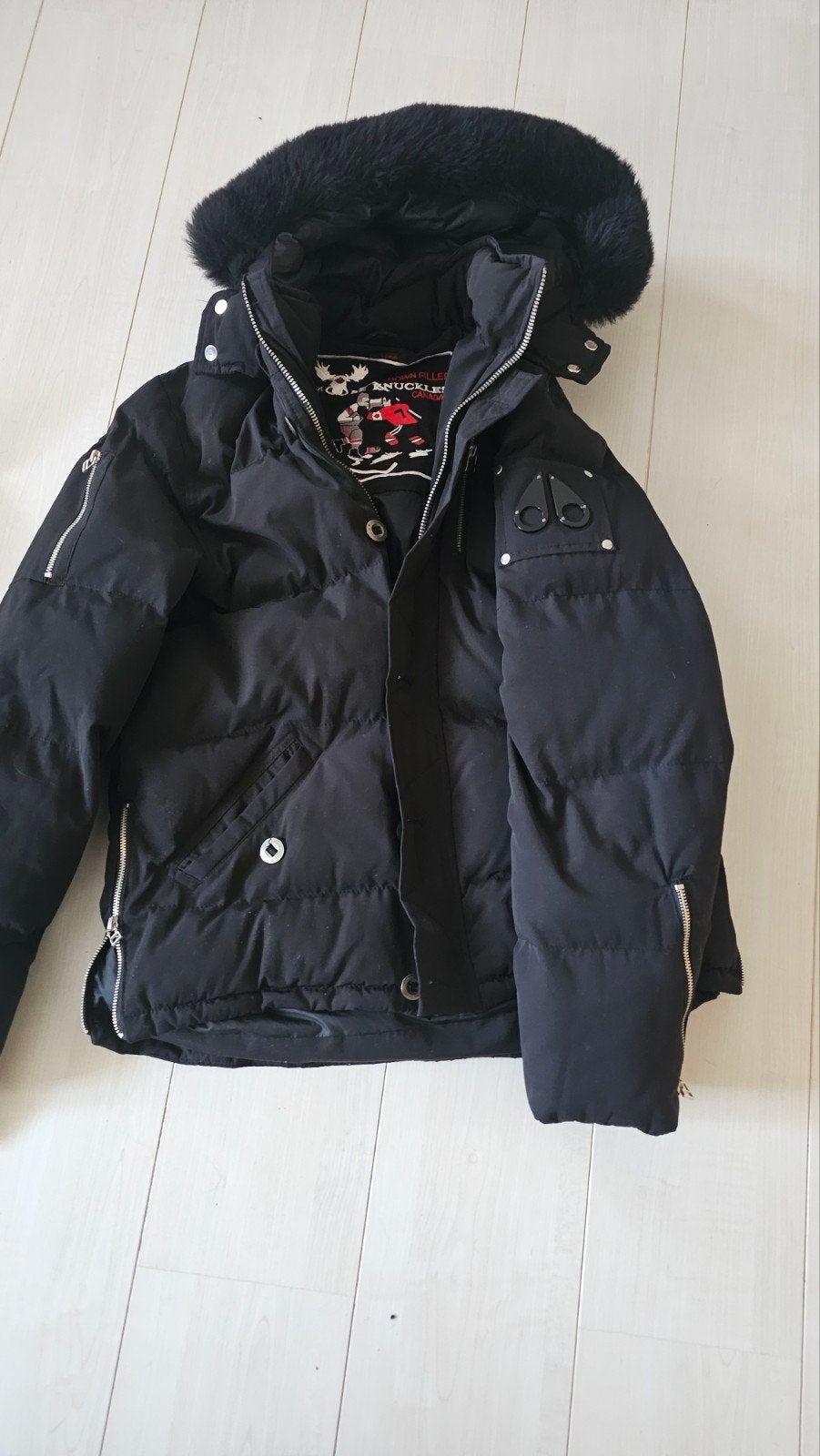 Moose Knuckles winterjas - Zo goed als nieuw, Ophalen of Verzenden, Zo goed als nieuw, Zwart