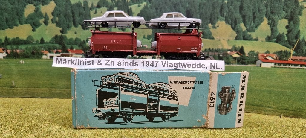 marklin 4613 ( 315/4) in doos met auto,s, Wisselstroom, Analoog, Wagon, Ophalen of Verzenden