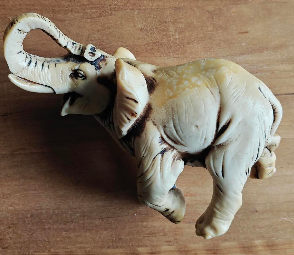 Vintage Olifant Beeldje - Decoratief Kunstwerk, Antiek en Kunst, Ophalen of Verzenden