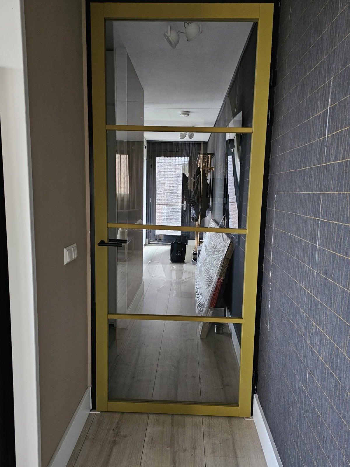 Binnendeur opdek rechts draaiend, Ophalen, Nieuw, Binnendeur, 200 tot 215 cm