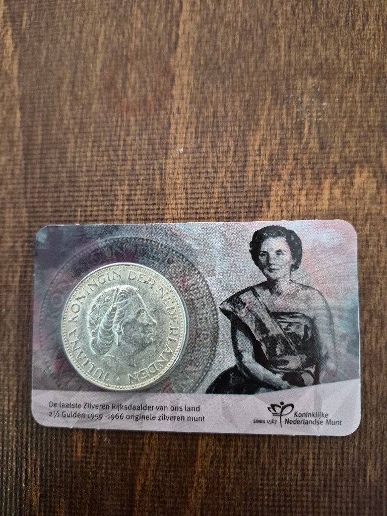 2026 Coincard Laatste Zilveren Rijksdaalder 1964. (Circ.)., Koningin Juliana, Setje, Zilver, Ophalen of Verzenden