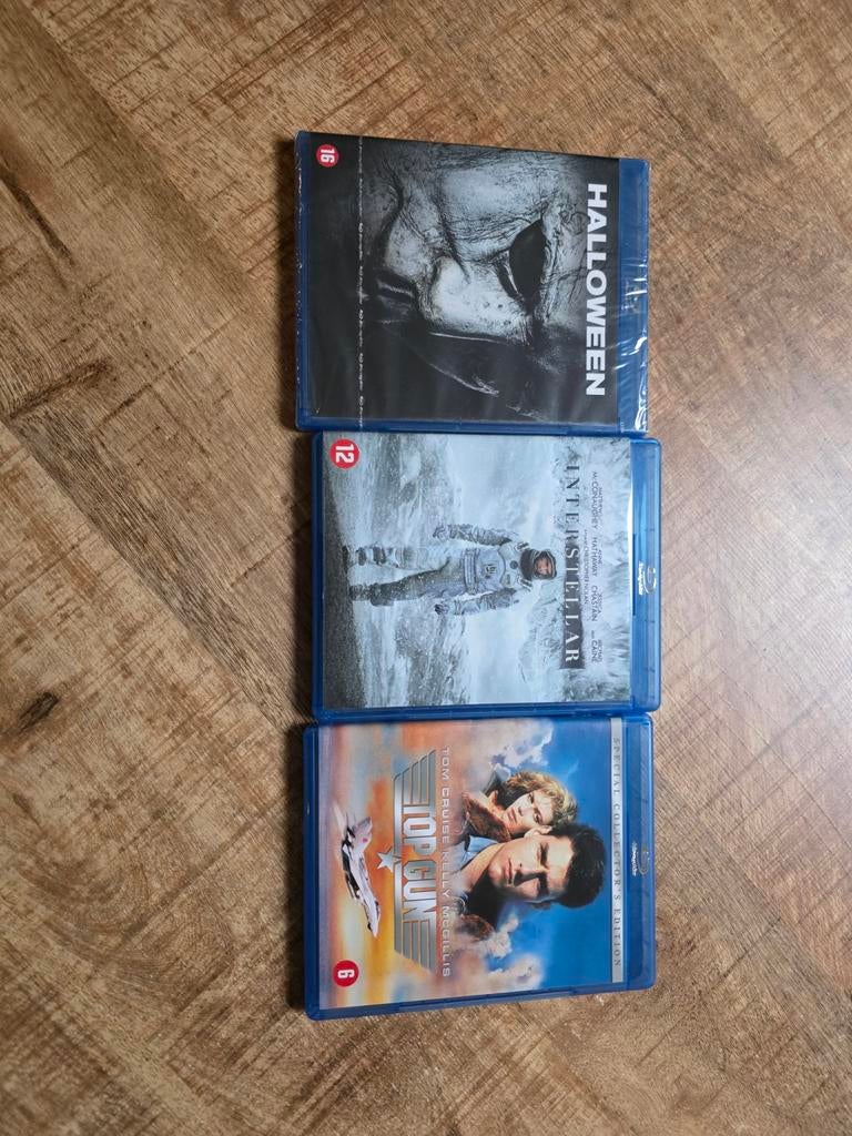 Blu-ray films: Halloween, Interstellar, Top Gun, Cd's en Dvd's, Blu-ray, Zo goed als nieuw, Horror, Ophalen of Verzenden