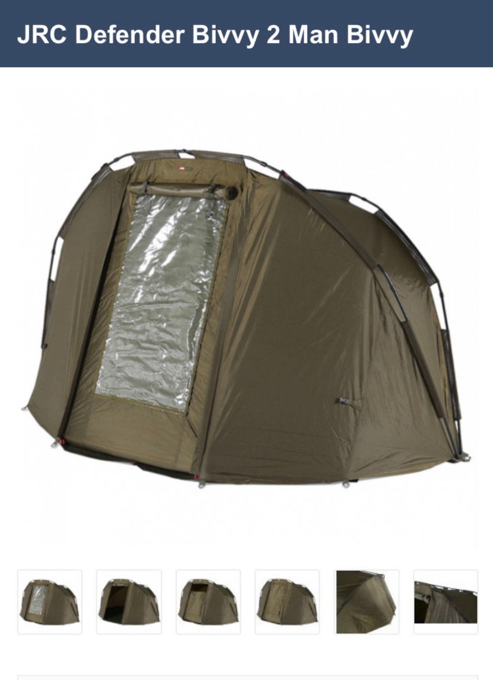 Jrc bivvy 2 man, Watersport en Boten, Ophalen, Zo goed als nieuw, Overige typen