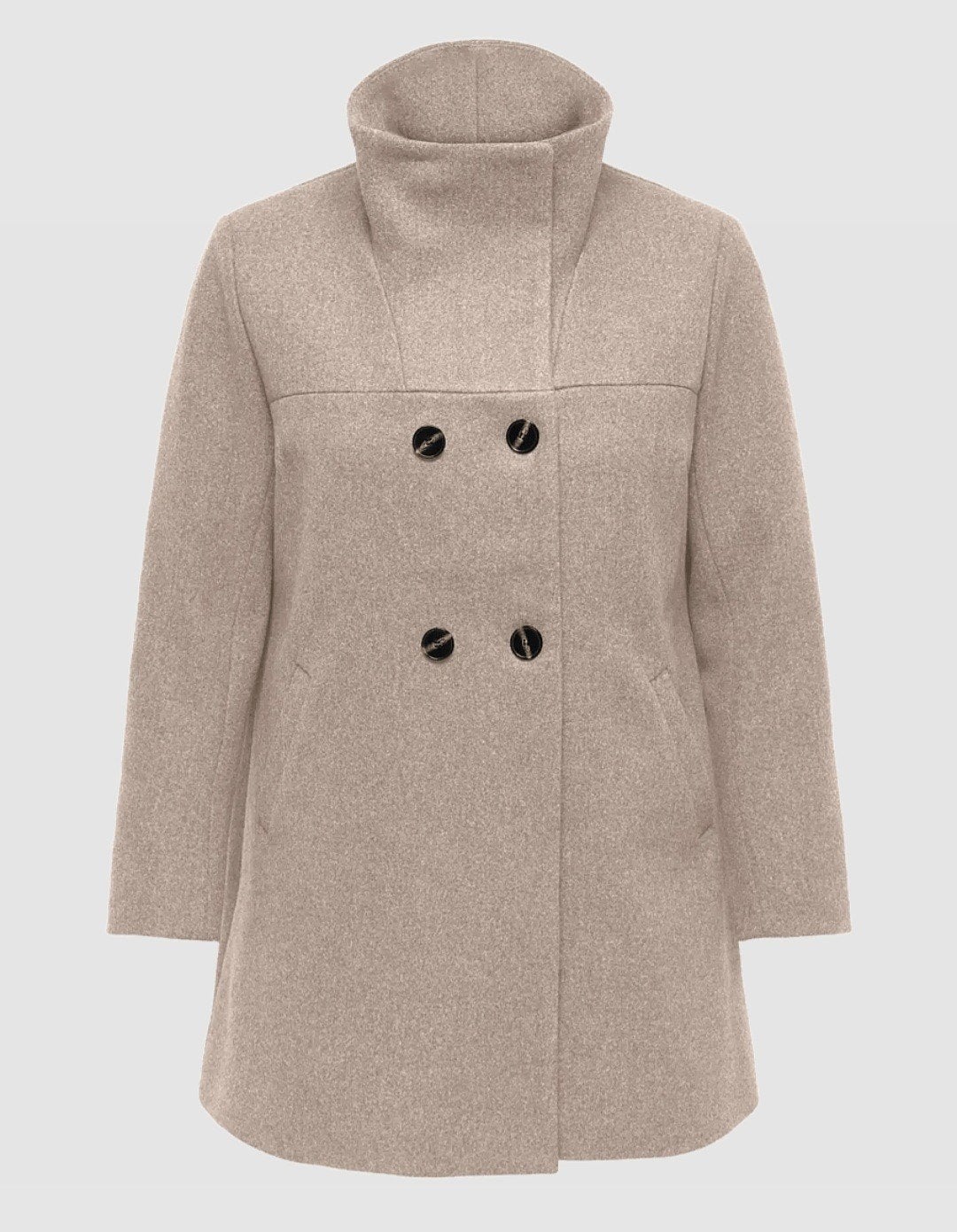 Taupe jas Carblake van Only Carmakoma Maat 46/48 M, O, O, Maat 46/48 (XL) of groter, Nieuw
