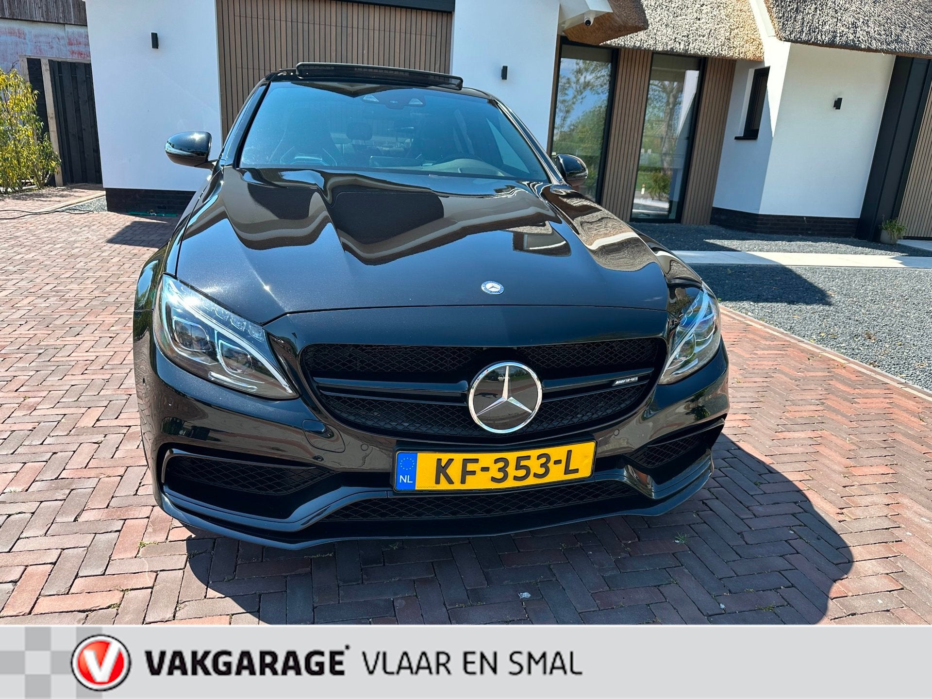 Mercedes-Benz C-klasse AMG 63 Edition 1 -Schaal stoelen-Pano, Auto's, Achterwielaandrijving, Gebruikt, Zwart, Leder