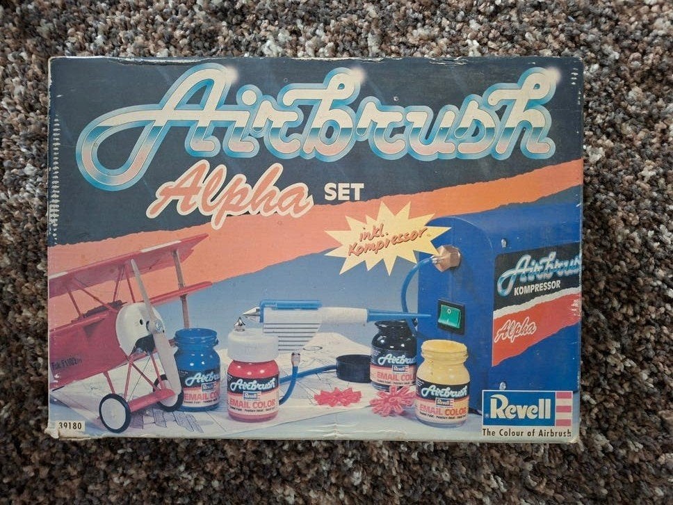 Revell Airbrush Alpha Kompressor Set - Vintage Modelbouw, Ophalen, Gebruikt, Airbrush en Toebehoren