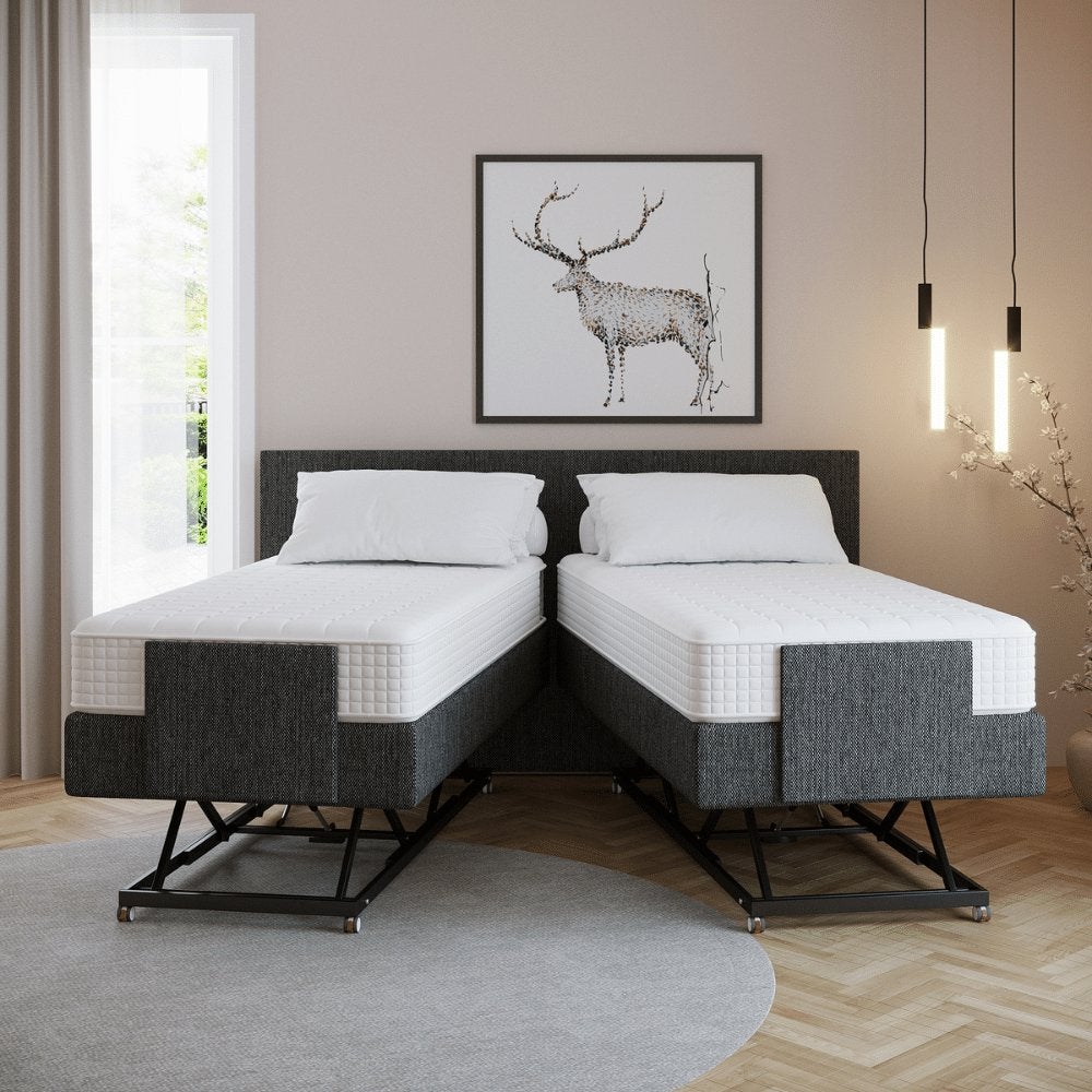 Foto 5 van Deelbaar hoog-laag (senioren) bed / twee luxe boxsprings