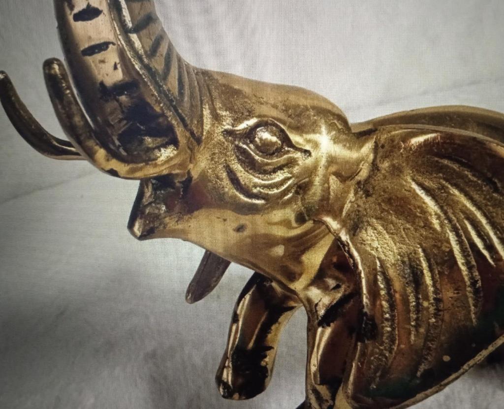 Messing olifant vintage jaren 80, Overige materialen, Overige stijlen, Ophalen of Verzenden, Zo goed als nieuw