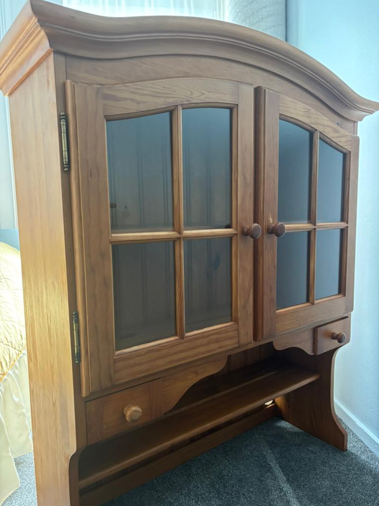 Mooie vitrine kast, Huis en Inrichting, Kasten | Buffetkasten, Verzenden, Zo goed als nieuw, 25 tot 50 cm