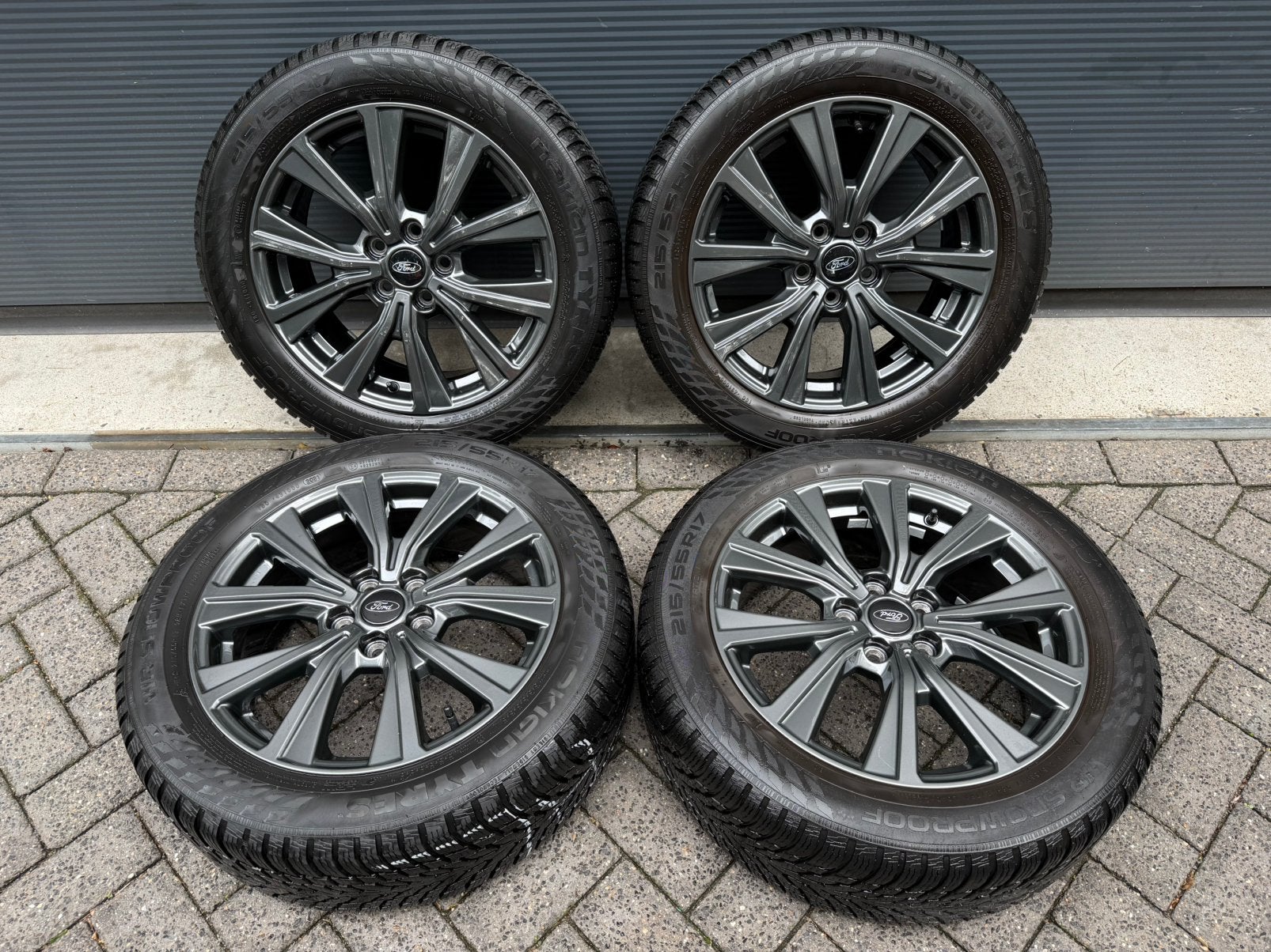 Originele Ford Focus Puma Velgen + Banden 215/55/17 5x108, Banden en Velgen, 17 inch, Personenwagen, Gebruikt