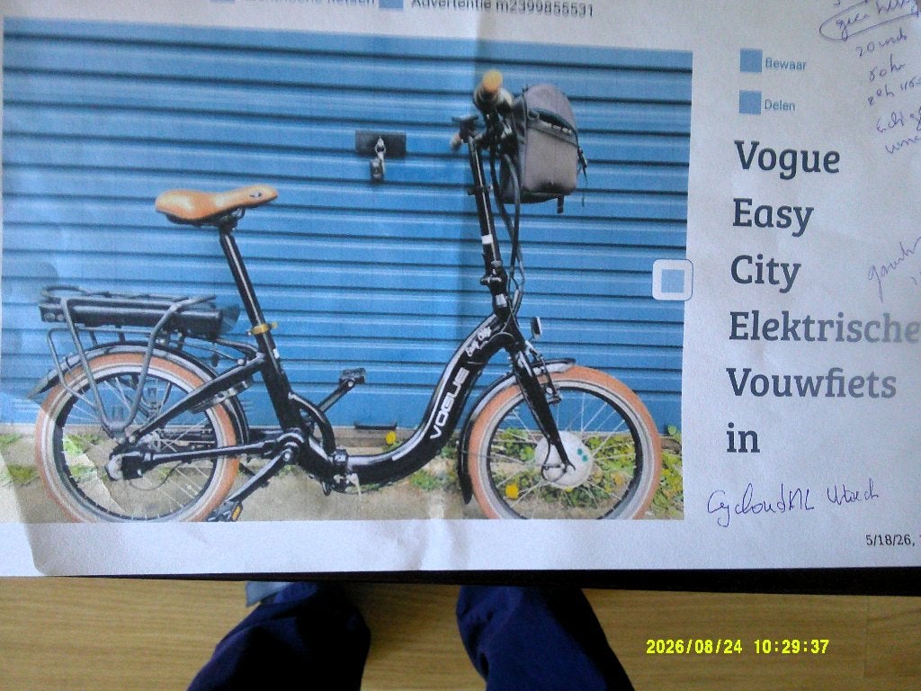 Elektrische vouwfiets Vogue Easy City