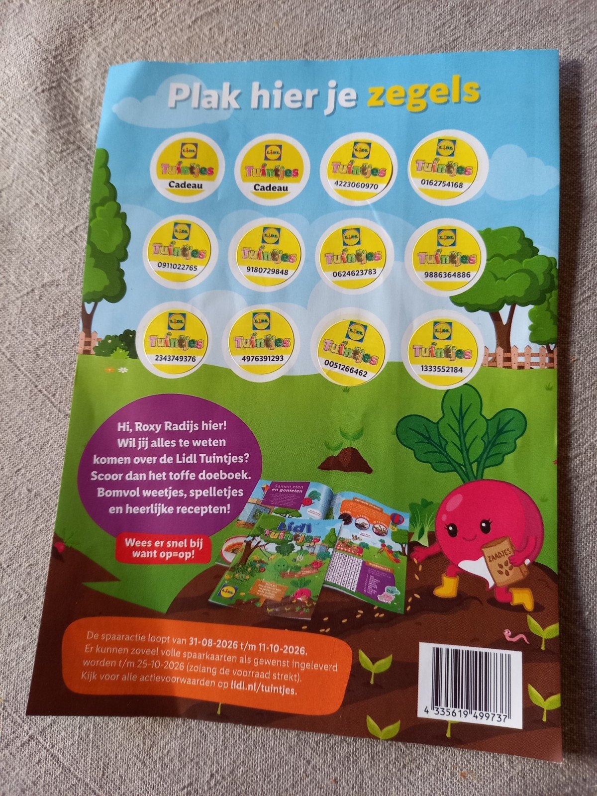 Lidl mini zegels 1 vel