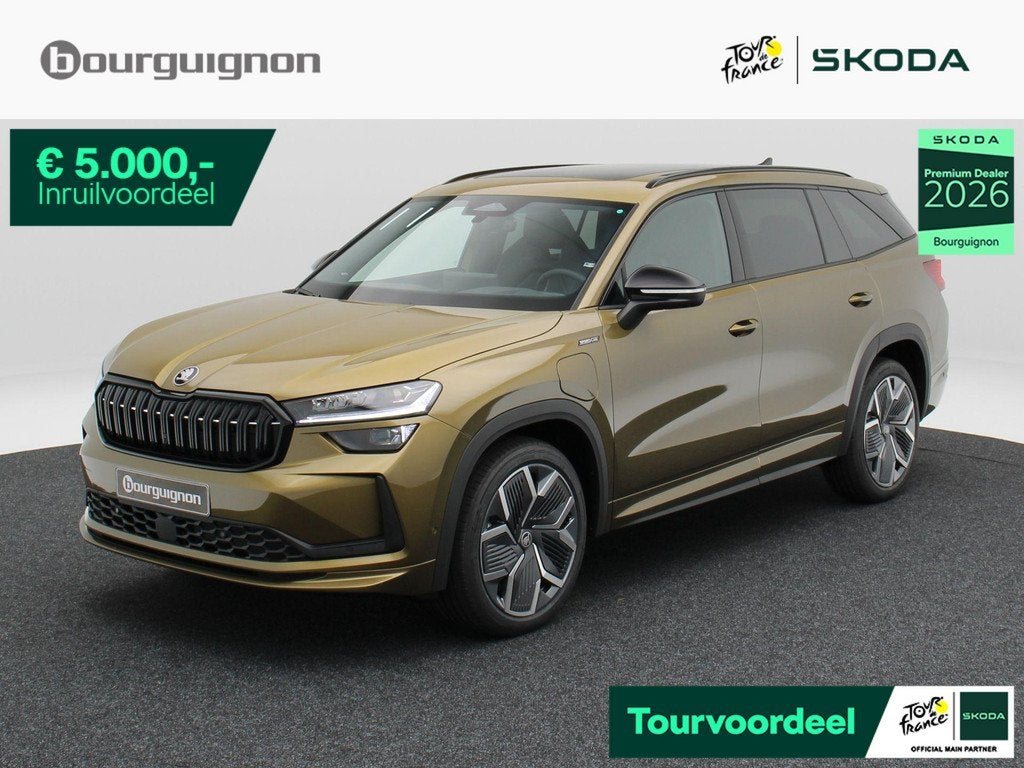 Skoda Kodiaq Sportline Business 1.5 TSI PHEV 204 PK | Panora, Auto's, Skoda, Automatische klimaatregeling, 26 kWh, Plug-in hybride