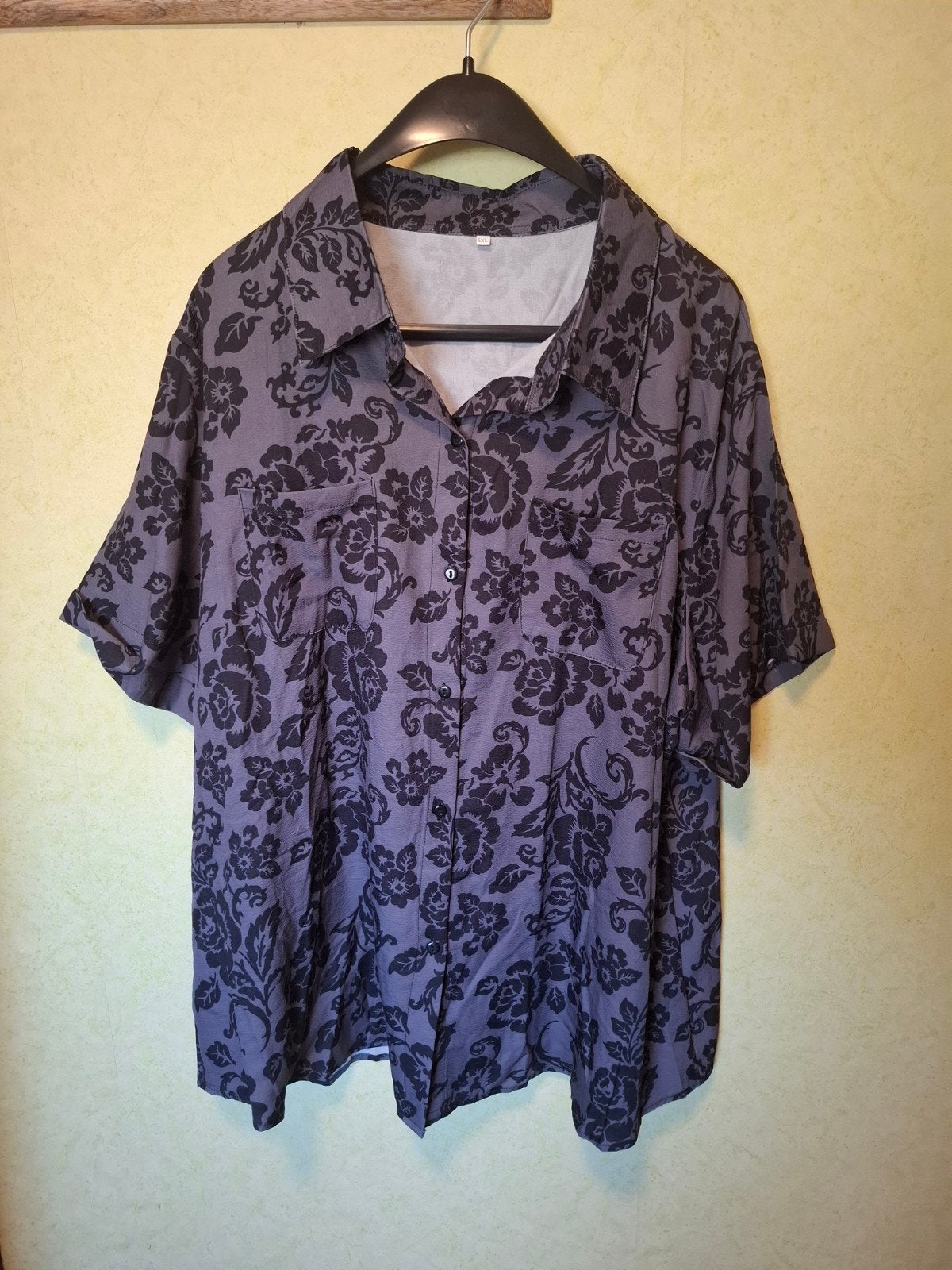 Leuke Shein blouse met bloemenprint, maat 5XL (54), Overige kleuren, Maat 46/48 (XL) of groter, Ophalen of Verzenden, Gedragen