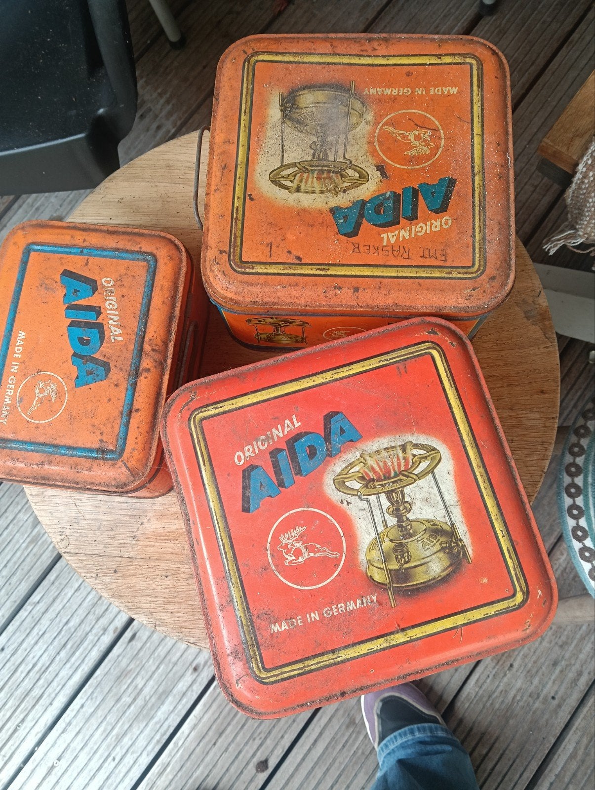 Vintage Aida Original Petroleum Kooktoestel in Blik, Ophalen of Verzenden