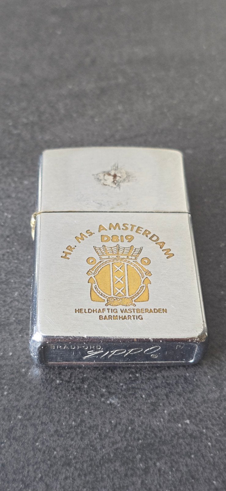 zippo hr ms amsterdam d819, Verzamelen, Ophalen of Verzenden, Aansteker